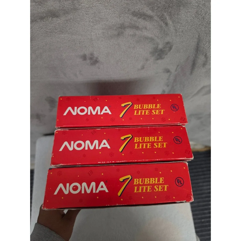 Noma Expressions 7 Bubble Lite Set Vintage Christmas Lights Lot of 3 2807